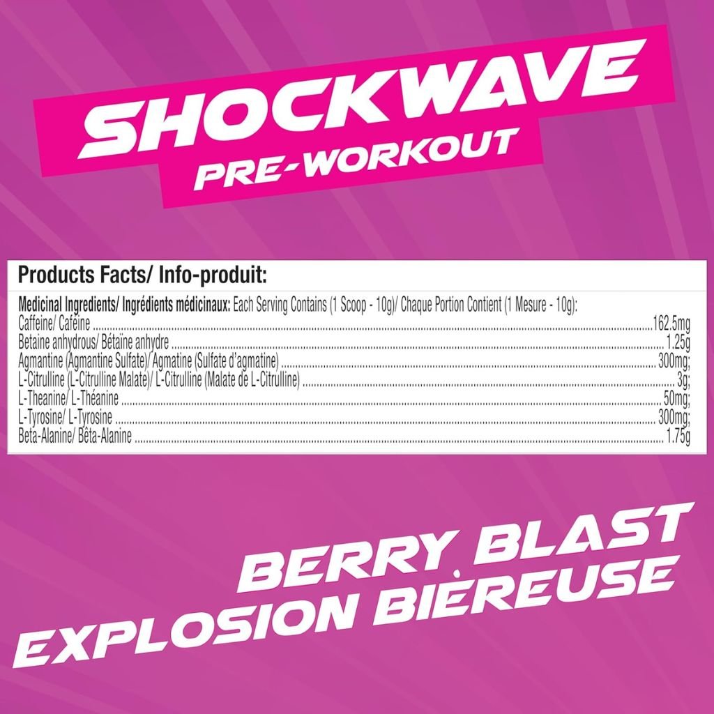 Base Pro Nutrition SHOCKWAVE PRE-WORKOUT, 40 Servings