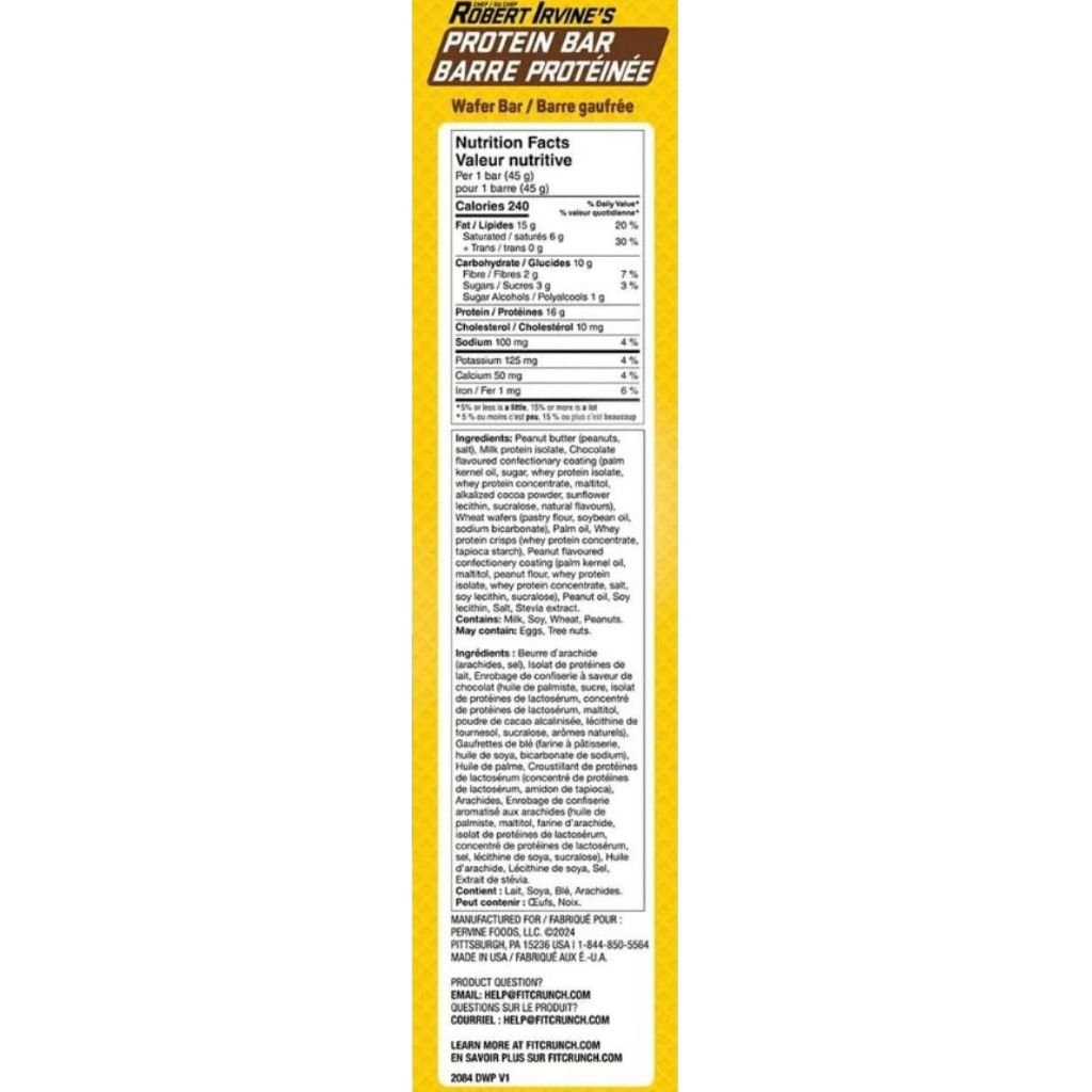 Chef Robert Irvine's FITCRUNCH PROTEIN WAFER BAR, 18 Bars/Box
