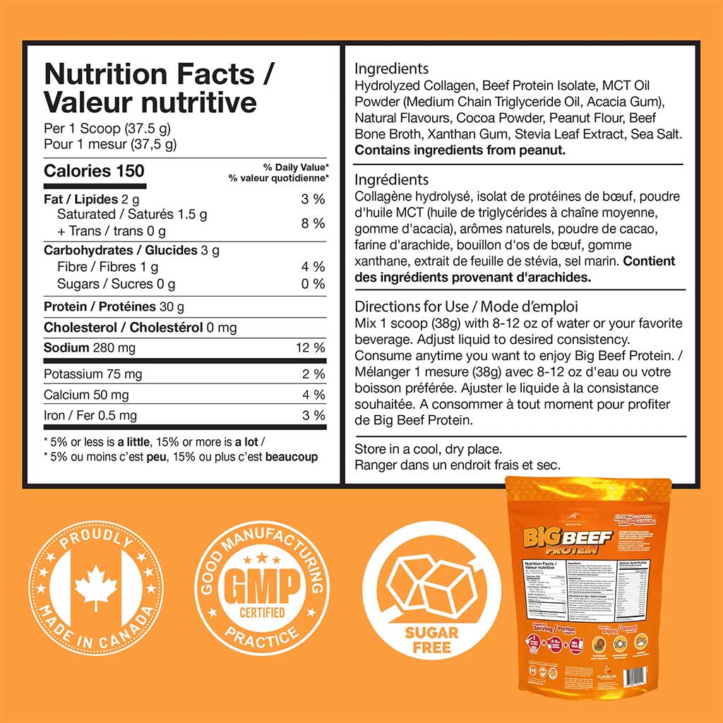 Confident Sports BIG BEEF PROTEIN, 2lb