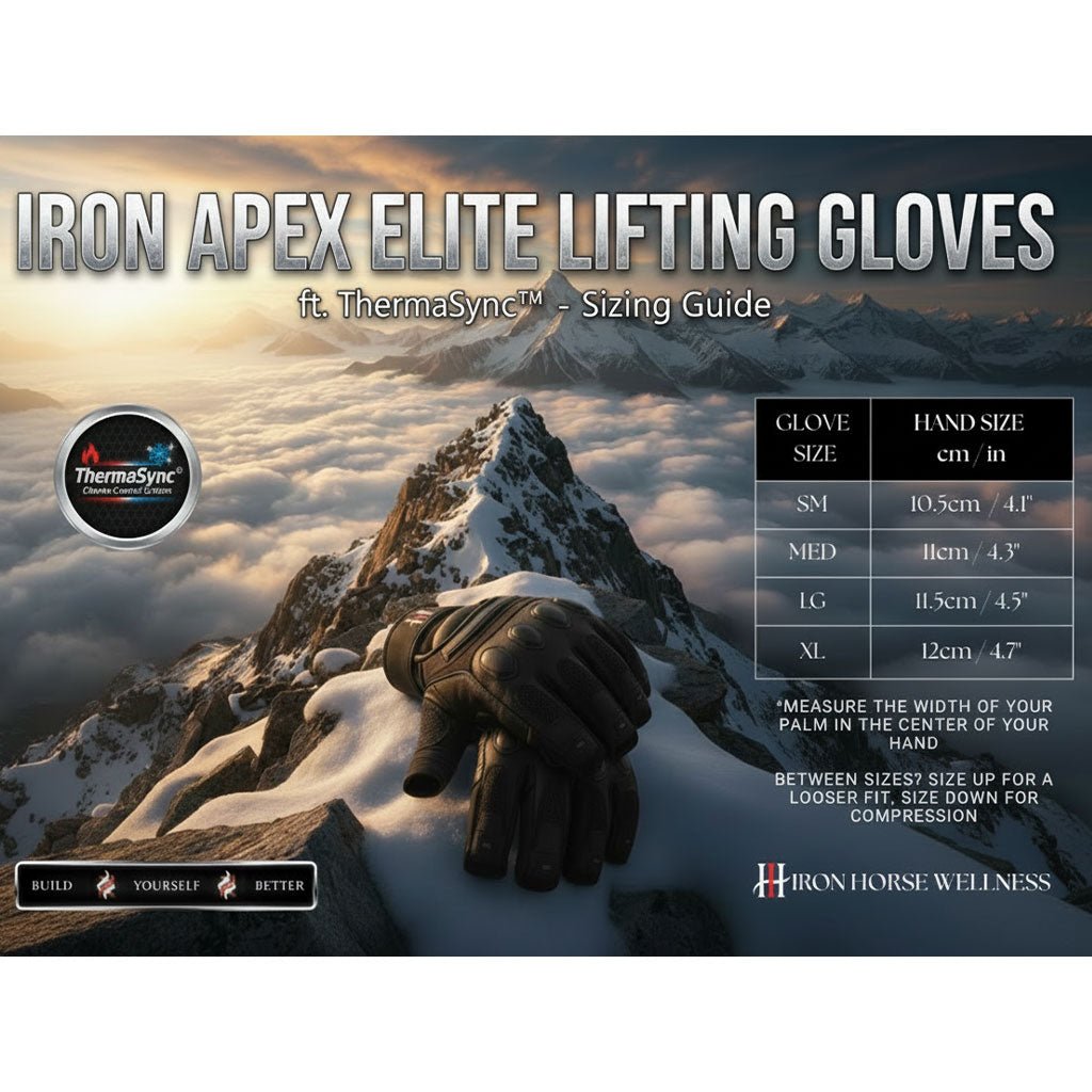 IronHorse Wellness APEX ELITE LIFTING GLOVES w/ THERMASYNC