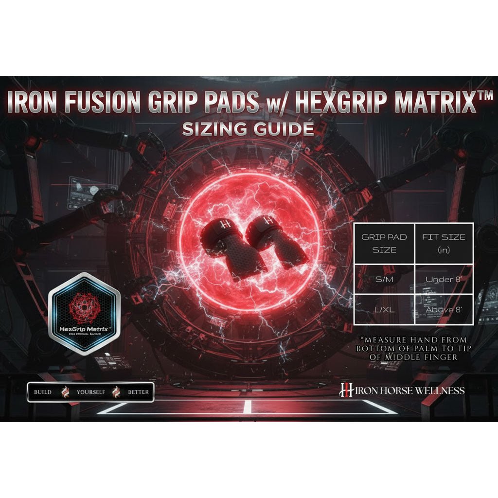 IronHorse Wellness IRON FUSION GRIP PADS, 1 Pair