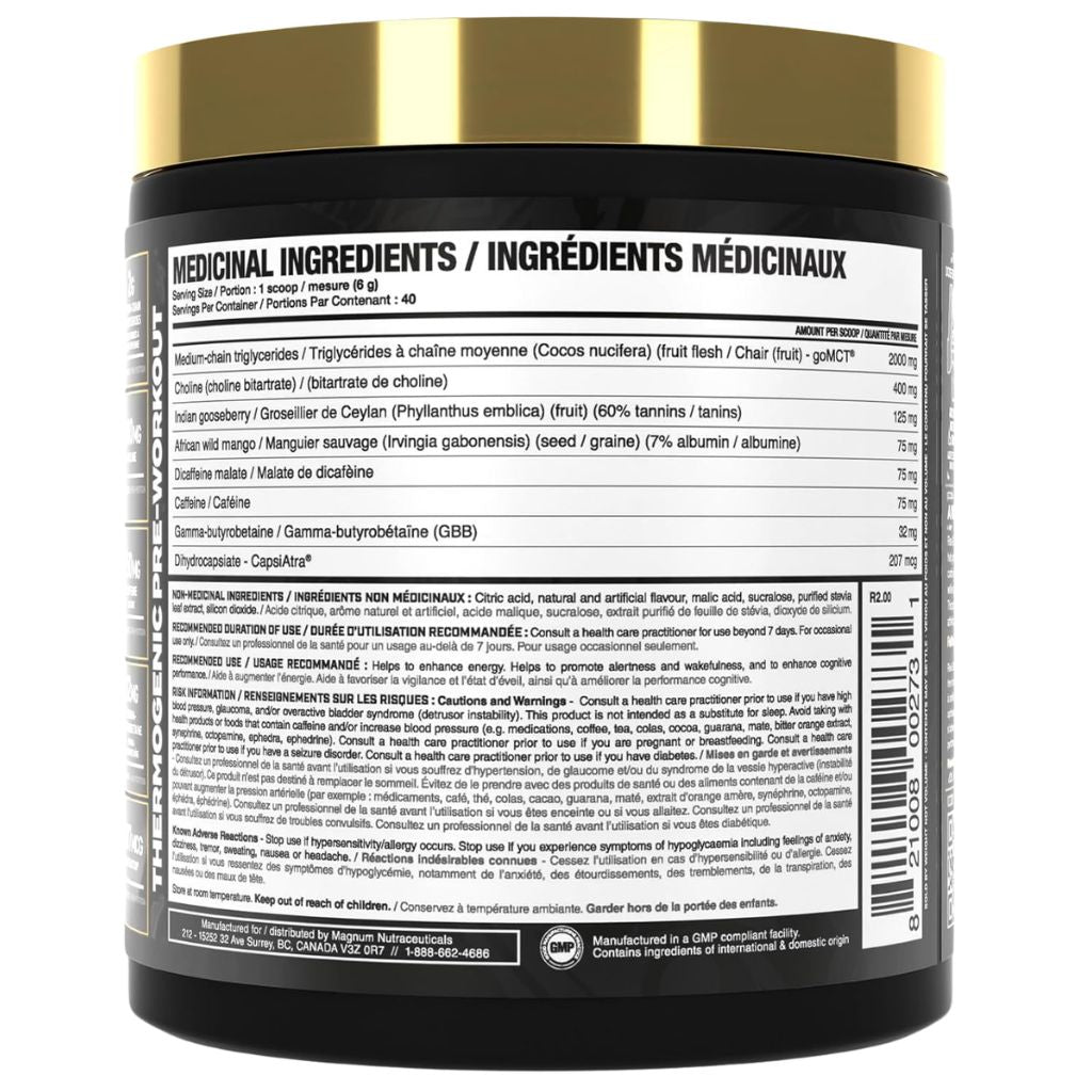 Magnum RISE & BURN THERMOGENIC PRE-WORKOUT, 40 Servings