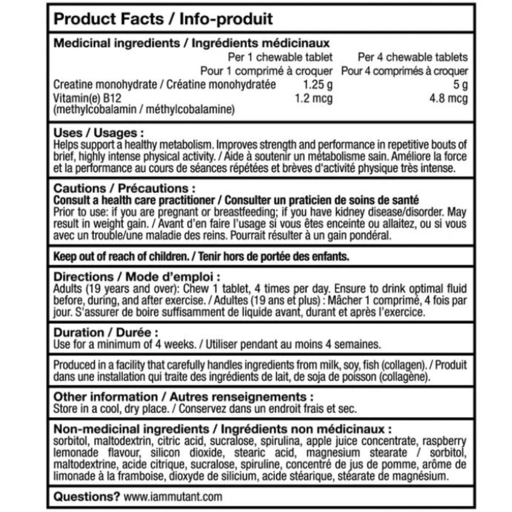 Mutant CREATINE BYTZ, 80 Tablets