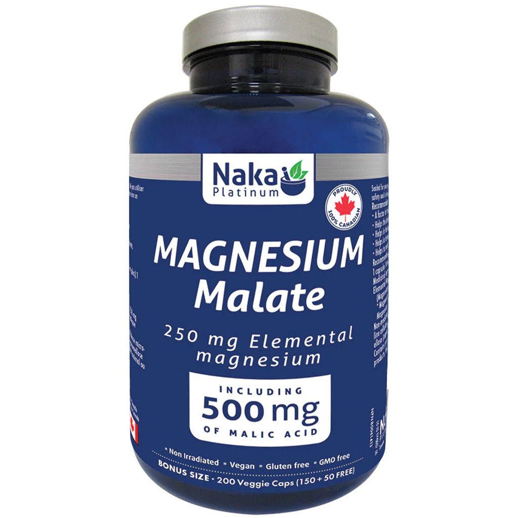 Naka Platinum MAGNESIUM MALATE, 200 VCaps