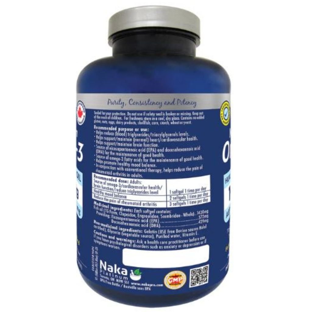 Naka Platinum NORWEGIAN OMEGA-3, 80 Softgels