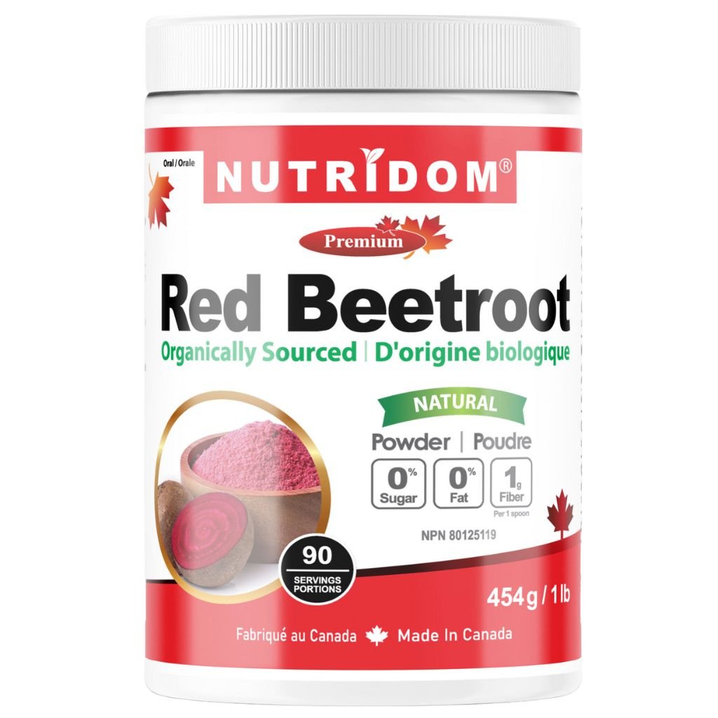 Nutridom RED BEET ROOT POWDER (90 Servings), 454g *Bonus Size