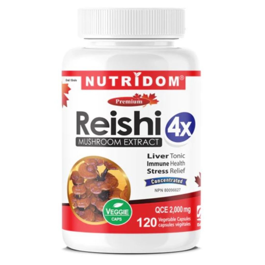 Nutridom REISHI MUSHROOM EXTRACT 4X, 120 VCaps