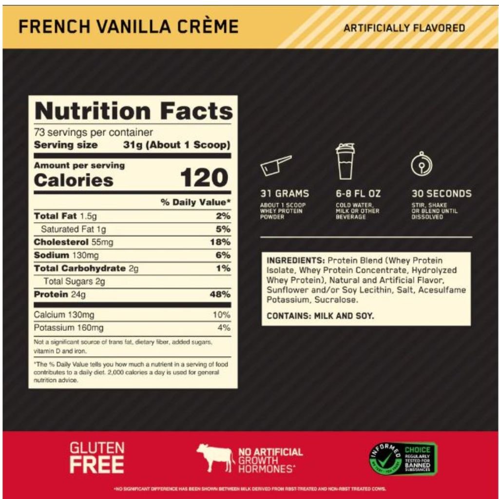 Optimum 100% WHEY GOLD STANDARD, 5lb