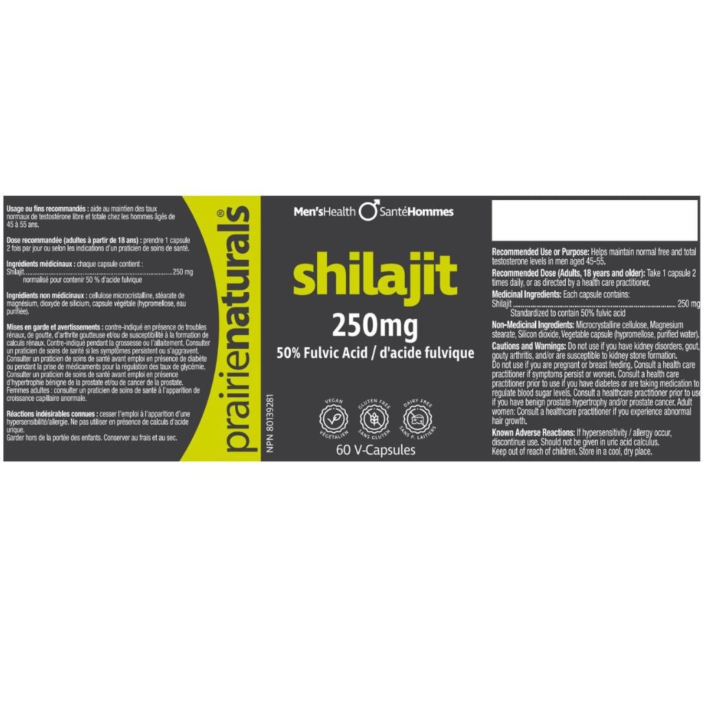 Prairie Naturals SHILAJIT 250mg, 60 VCaps