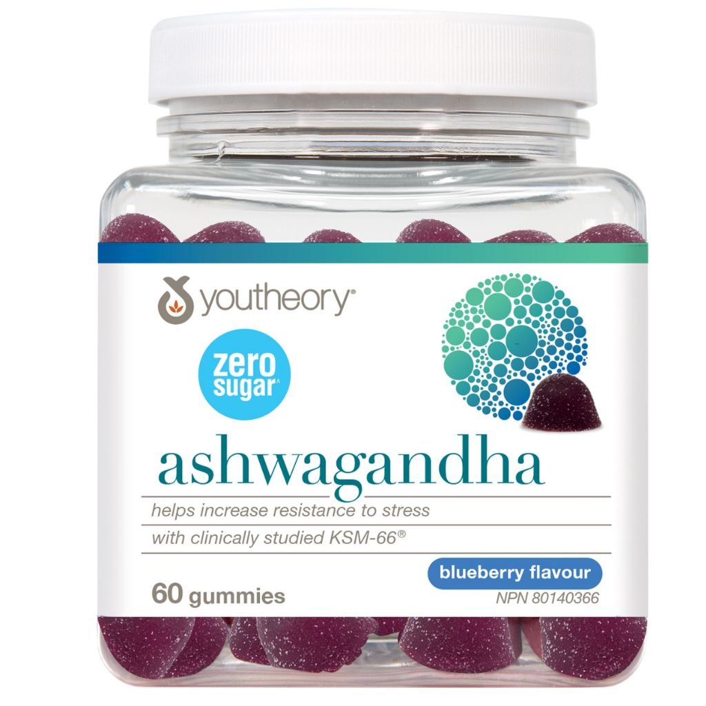 Youtheory ASHWAGANDHA ZERO SUGAR GUMMIES, 60 Gummies