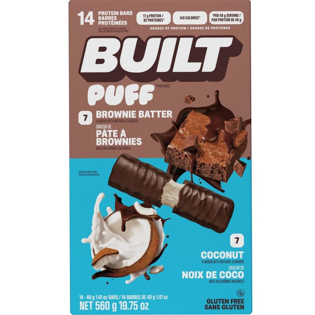 BUILT PUFF 2 FLAVOUR VARIETY PACK, 14 Bars/Box