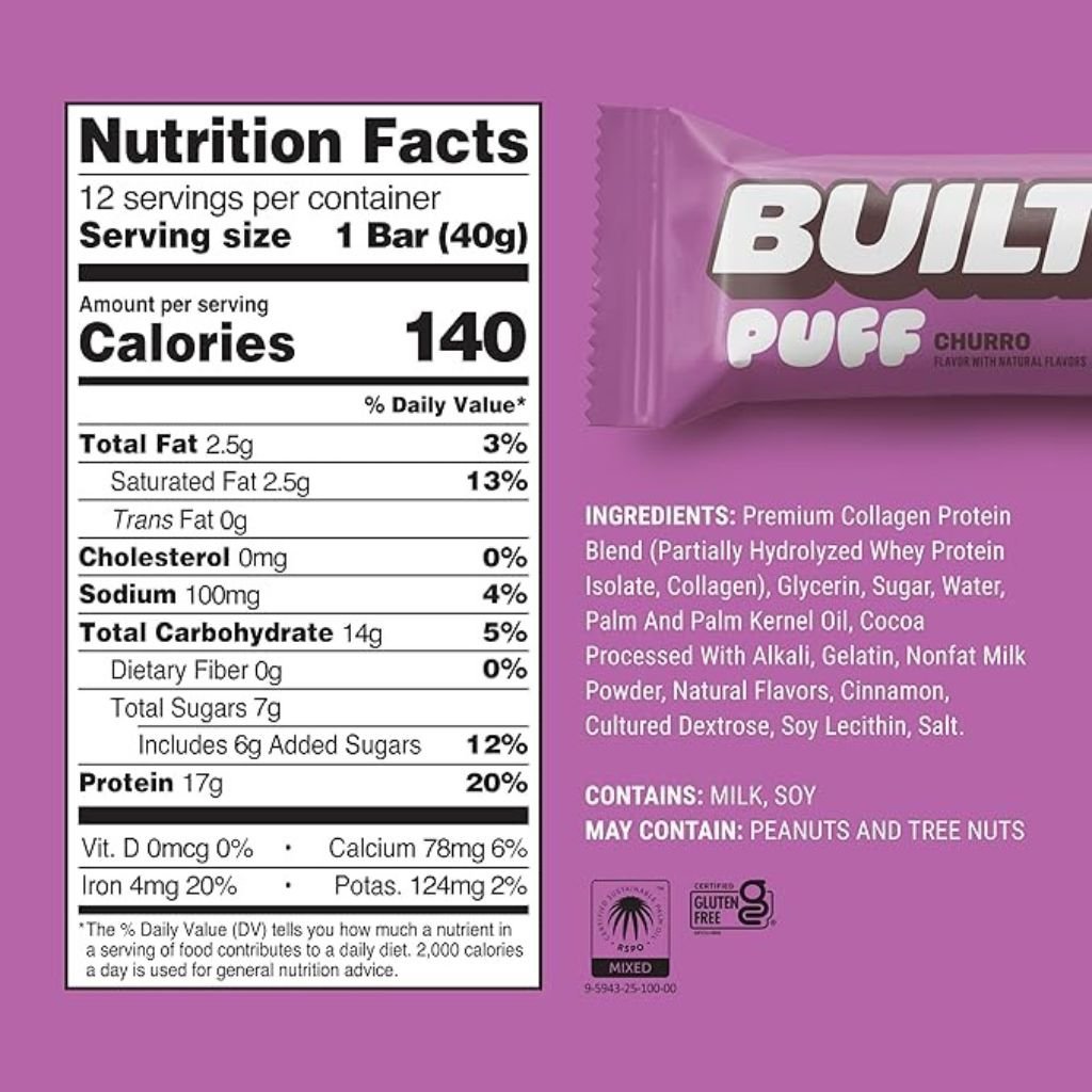 Built PUFF PROTEIN BARS, 12 Bars/Box